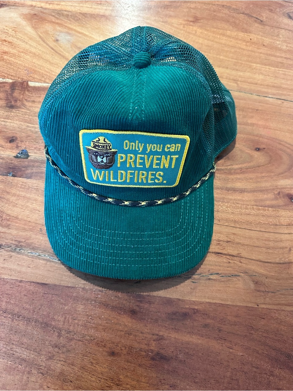 Green Trucker Hat - "Only You Can Prevent Wildfires"